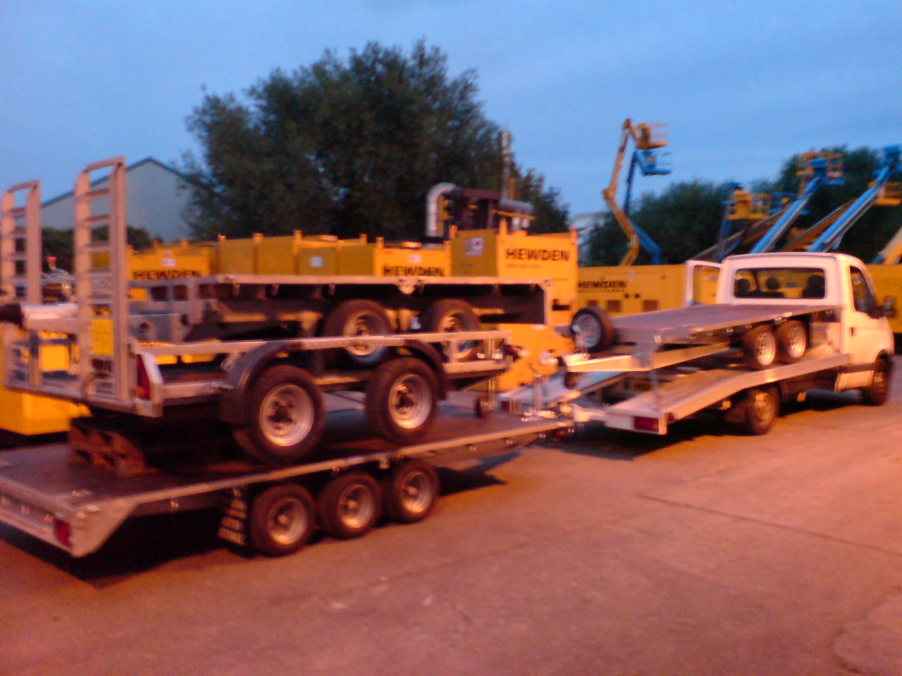Four Flatbed Trailers on Hire to Hewden PLC.